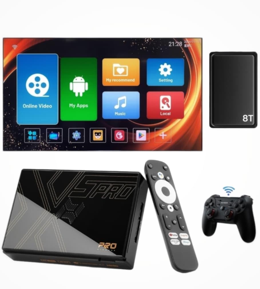 Kinhank Super Console X5 Pro (Gen2) 8TB, Retro Next Gen, 8GB Ram