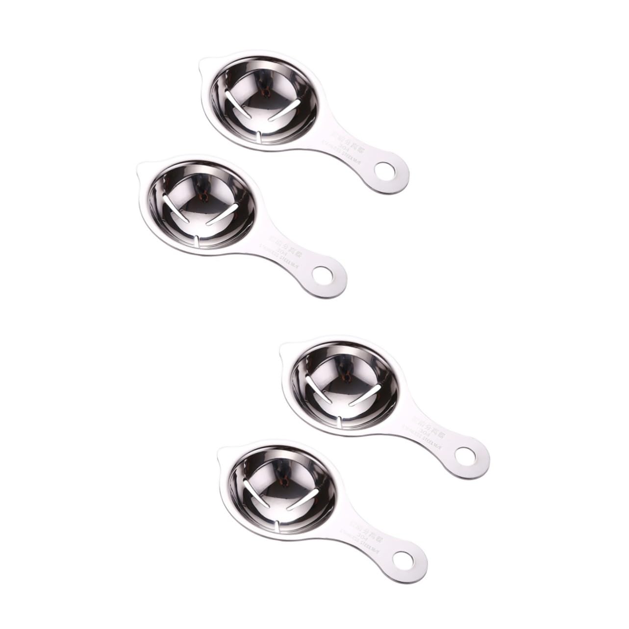 SOLUSTRE 2sets Stainless Steel Egg Separator Yolk Extractor and Filter Kitchen Tool for Cooking and Baking Non Stick Design Easy to Clean for Home Chefs 2pcs*2