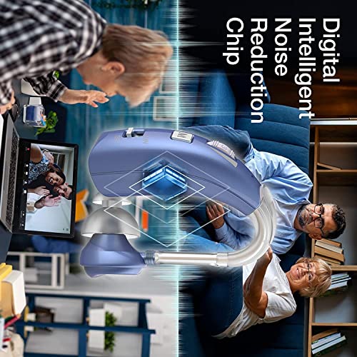 Image of Fastwell Hearing Aids, Rechargeable Hearing Amplifier with Noise Cancelling for Adults Hearing Loss, Digital Ear Hearing Assist Devices Volume Control Flesh(Blue)