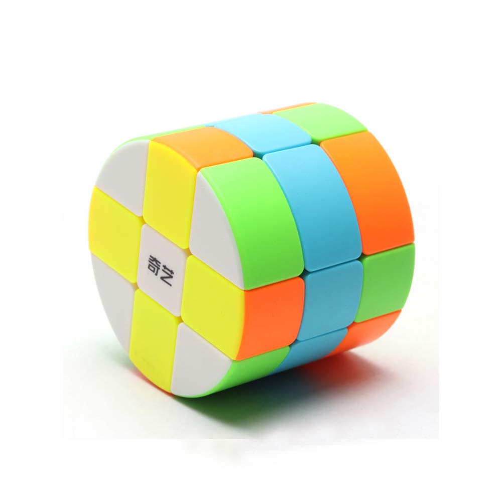 AI-YUN 3x3 Cylinder Speed Cube, Stickerless 3x3x3 Round Column Magic Cube, 3x3 Barrel Cube Puzzles Toys, Brain Teasers