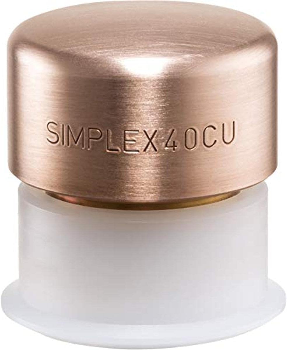 Halder3804030 Copper Impact Head for Mallet with Plastic Sleeve, Multi-Colour, 30 mm