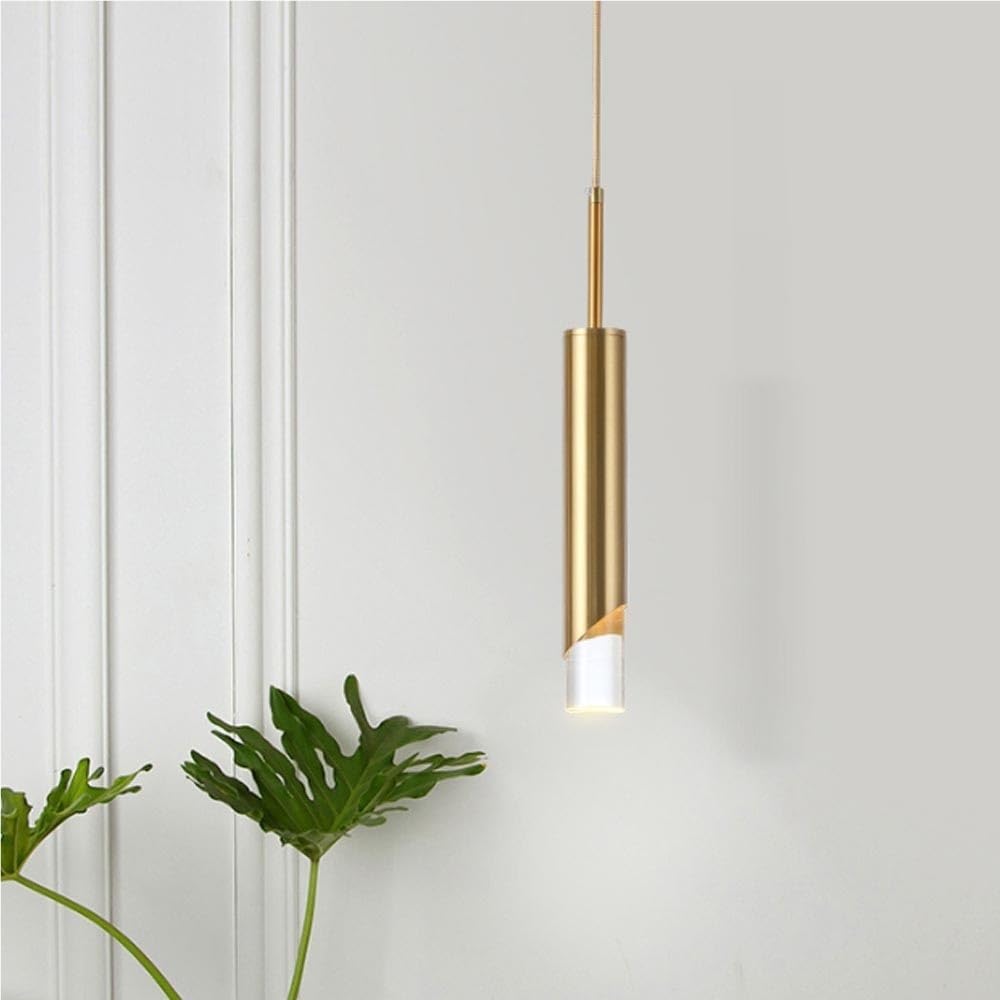 Nowoczesna lampa sufitowa ze szczotkowanego niklu w kolorze czarnym, mini lampa wisząca LED o regulowanej wysokości, ściemniana, trzy kolory (złota)