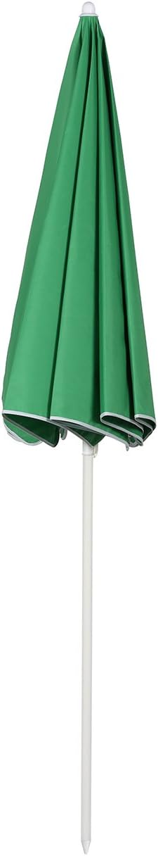 Sekey 160 cm Sonnenschirm Strandschirm mit Schutzhülle für Balkon Garten & Terrasse Neigungswinkel und Höhe verstellbar, Rund Sonnenschutz UV20 , Blaue Streifen