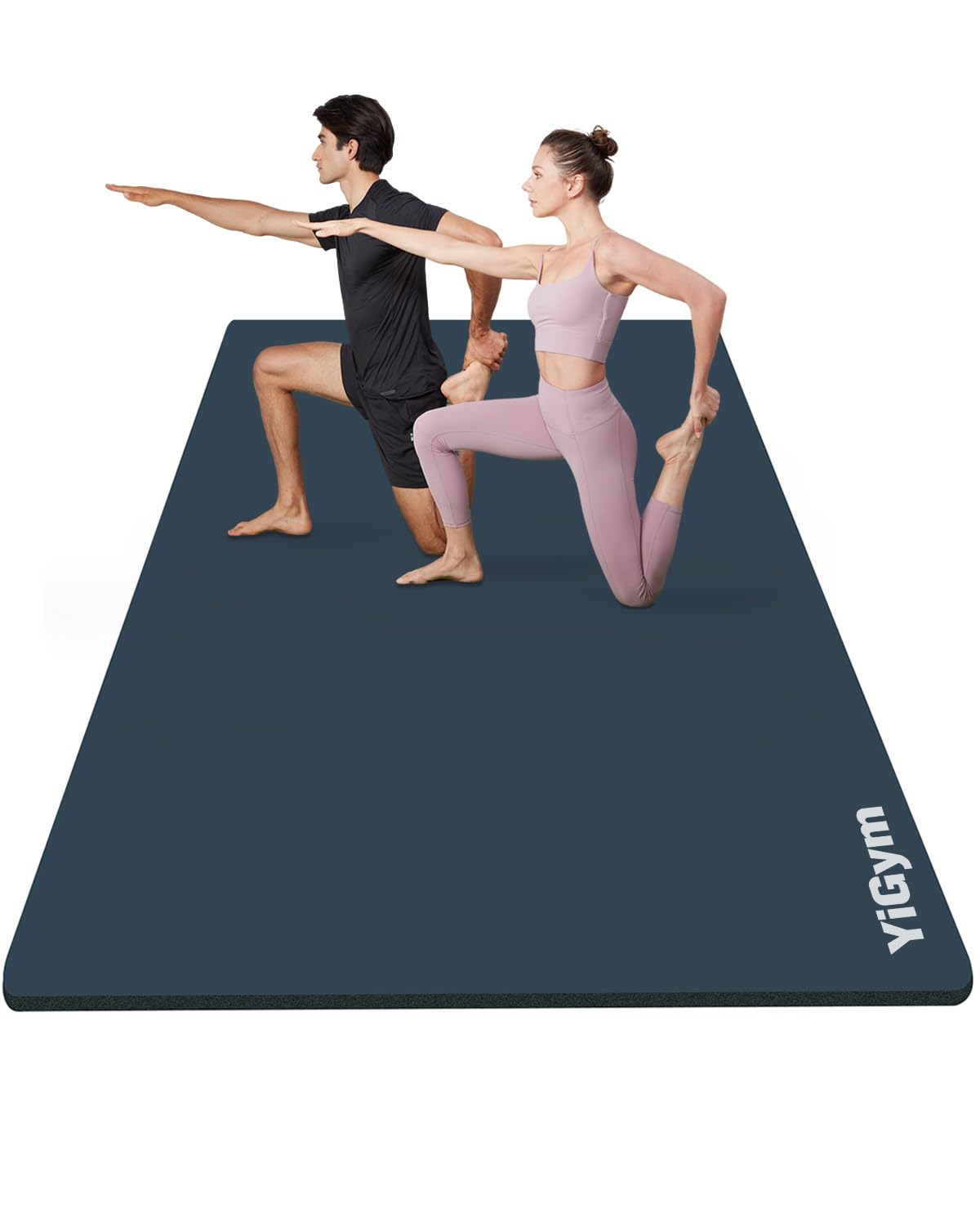 YiGym Yoga Mat 200×130cm Thick 20mm NBR Exercise Mat for Home Gym Yoga Pilates Non-slip Extra Large Gym Mat with Carry Bag
