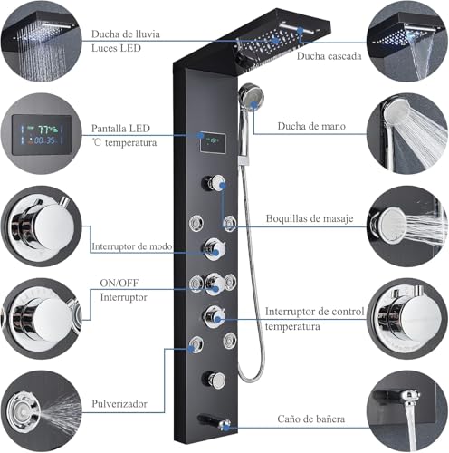 Regadera de techo tipo lluvia Marca feetron (2)