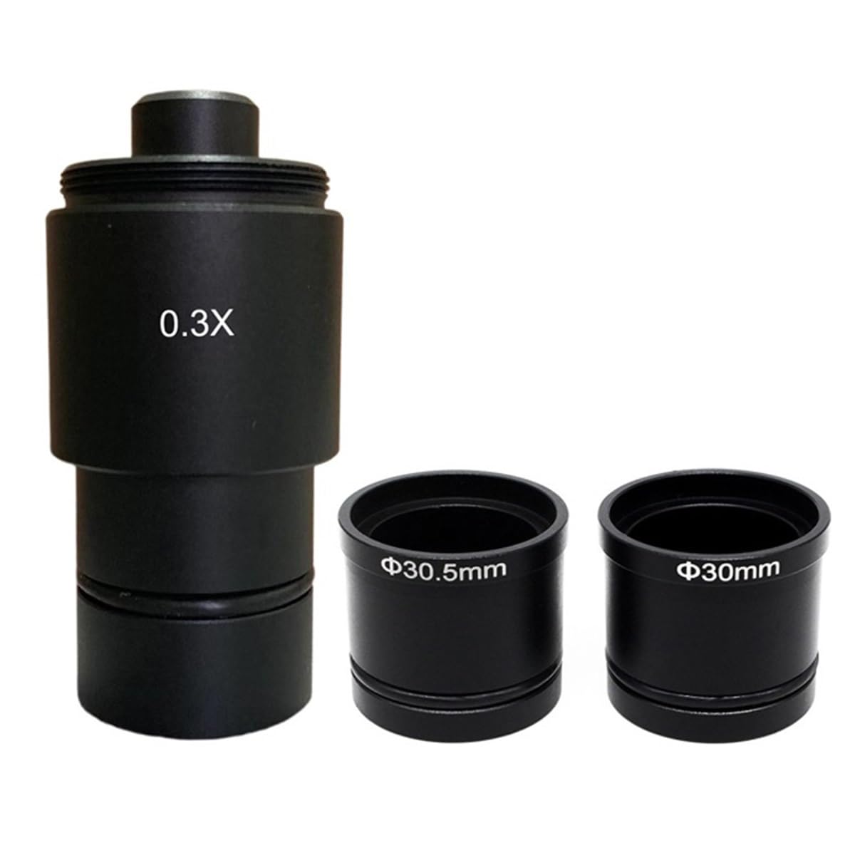 Kit d'accessoires pour microscopes Adaptateur d'objectif de caméra CCD for Microscope 0,3x, for Microscope métallographique stéréo Lames de microscope (Size : 23.2 30 30.5)