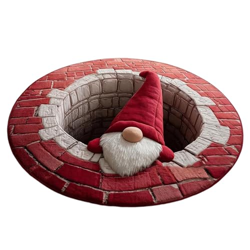 Accessoire de salle de bain et cuisine Noël 3D : tapis Père Noël chic - 2