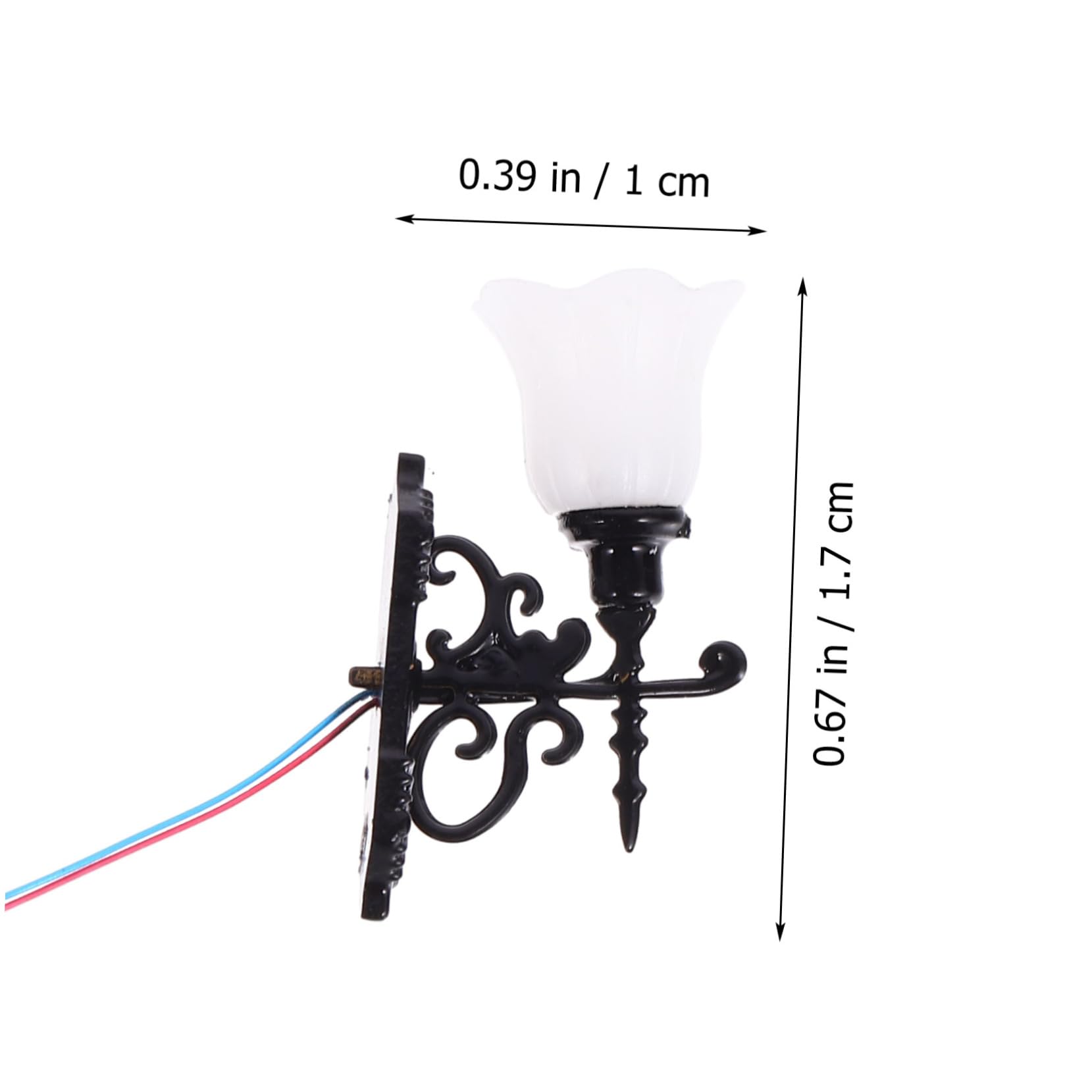 ORFOFE 4Pcs Mini Wall Lamp Model for Sand Table Decoration Lifelike LED Light Decor for Mini Houses Houses and Micro Landscaping Warm Light Design