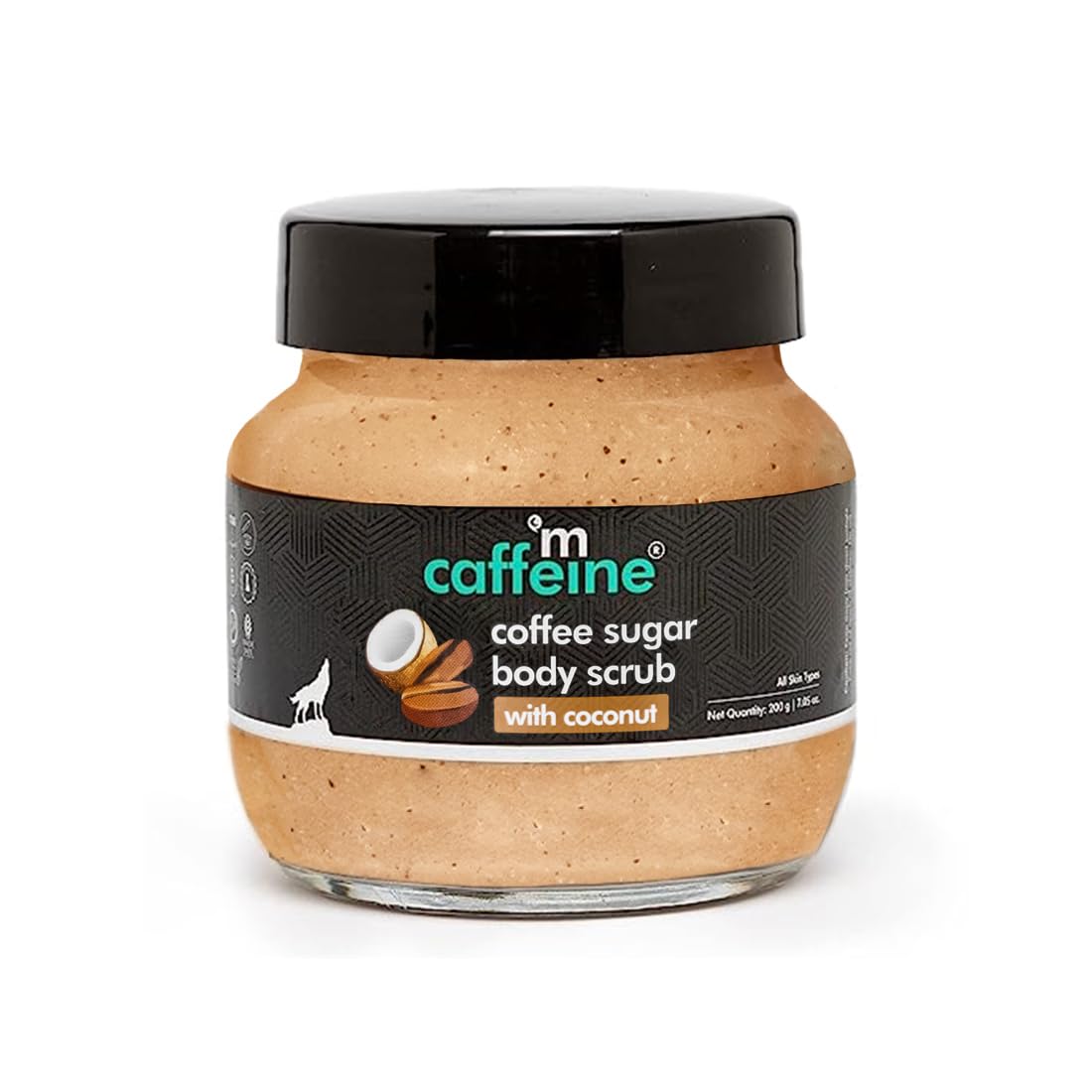 mCaffeine Coffee Sugar Body Scrub with Coconut for Gentle Exfoliation & Smoothening | Reduces Dead Skin, Tan & Scars | Even Toned Skin with Coconut…