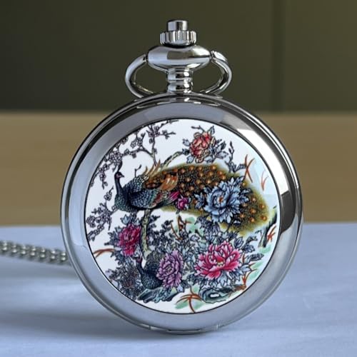 VIGOROSO Classic Pocket Watch with Chain Analog Mens Pocket Watches for Women Pocketwatch Easy to Read Watch for Women - Image 6