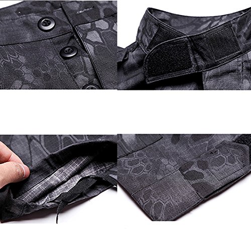 QMFIVE Taktisch Jacke Taktisch Uniform Softairjacke Taktische Männer BDU Kampf Jacke Shirt & Hosen Anzug Camo für Kriegsspiel Armee Militär Paintball Airsoft Jagd Schießen – Bild 6