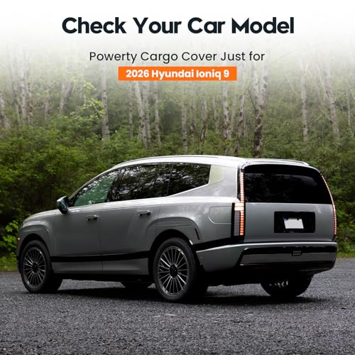 Image of Powerty Cargo Cover for 2026 Hyundai Ioniq 9 Accessories, Carbon Fiber