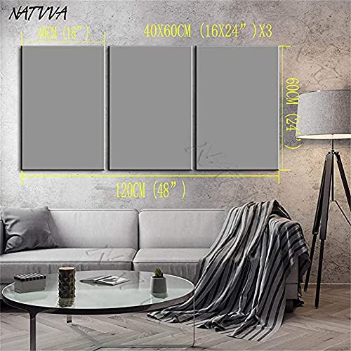 Natvva 3 Pieces Wall Art Always Kiss Me Goodnight Quote Posters Love Quote Canvas Painting For Couple Bedroom Decor With Inner Frame #TOP2