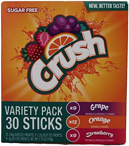Amazon.com : Crush Singles Grape, Orange, Strawberry To Go
