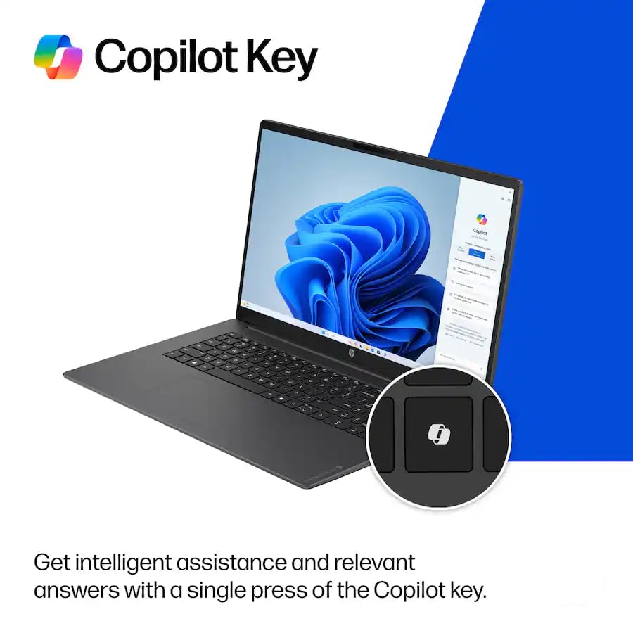 Image of HP OmniBook 3 AI Laptop 17.3 inch FHD IPS Intel 12-core Ultra 7 255U 32GB RAM 2TB SSD Backlit Type-c WiFi7 for Creator Designer Business Professional Win11 ICP Hub