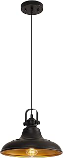 Black Pendant Lighting for Kitchen Island,Matte Blacks Farmhouse Pendant Lights Kitchen Island,Hanging Lighting Fixtures for Kitchens Dinning Room Bedroom Hallway,1 Pack