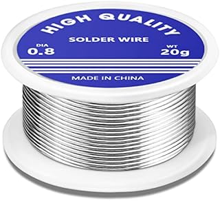 Solder Wire,0.8mm Soldering Wire Lead Free Sn99.3 Cu0.7 with Rosin Core for Electronic Electrical Soldering Components Repair and DIY. (20g)