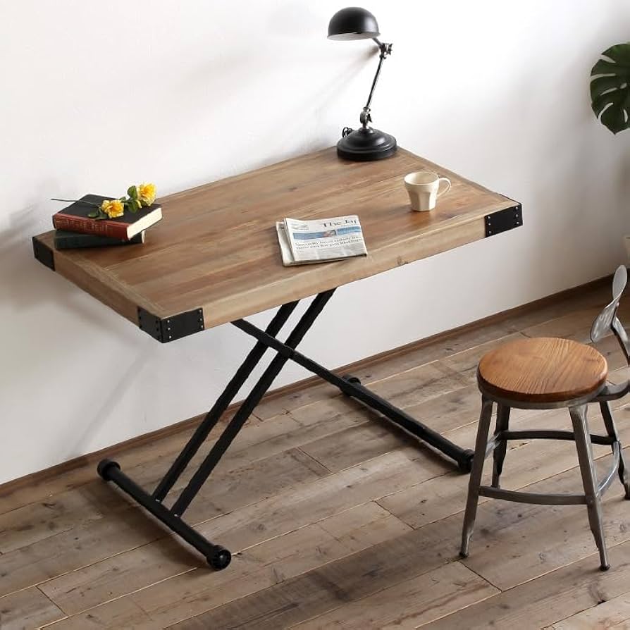 ヴィンテージ 昇降式 テーブル約120cm x 60cm l-054-tm_2.jpg