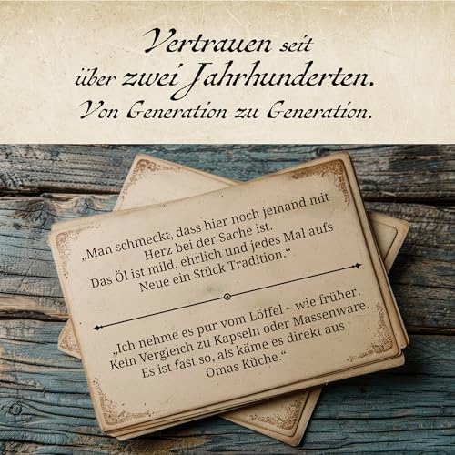 Leman Feinkost Schwarzkümmelöl 250ml – Mühlenfrisch kaltgepresstes Black Seed Oil aus Nigella Sativa – Gefiltert, hoher Thymochinongehalt & Omega 3-6-9 – Qualität seit 1809 vom Hersteller