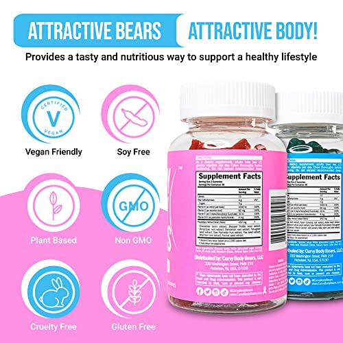 Curvy Body Bears: Bigger Bust & Butt With Essential Herbs, Vitamins, Fenugreek, Ginseng, Saw Palmetto - Multivitamin Workout Support For Adults (Combo Pack) #TOP3