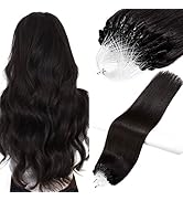 Real Human Hair Nano Extensions 0.5g/s 100s Silky Straight Micro Beads Hair Extensions Remy Virgi...