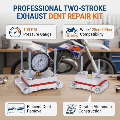 Kit de reparación de escape de 2 tiempos para restaurar el rendimiento en motos de 250 ml 3