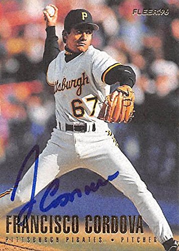 Sports Memorabilia Autograph Warehouse 244748 Francisco Cordova Autographed Baseball Card - Pittsburgh Pirates, FT 1996 Fleer - No. U174