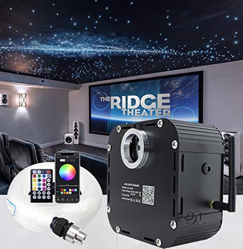 Azimom Twinkle 50W Rgbw Fiber Optic Star Ceiling Light For Theater Mixed 800Pcs 16.5Ft Fiber Strands Sound Activated Bluetooth/App Remote Control Home Shop Starlight Headliner Décor #TOP22