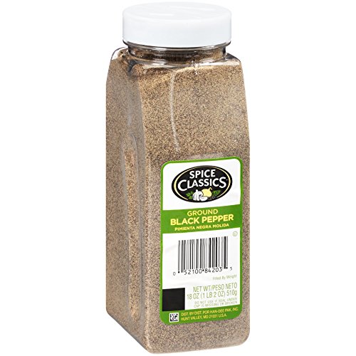 Spice Classics Ground Black Pepper, 18 oz (Pack of 6)