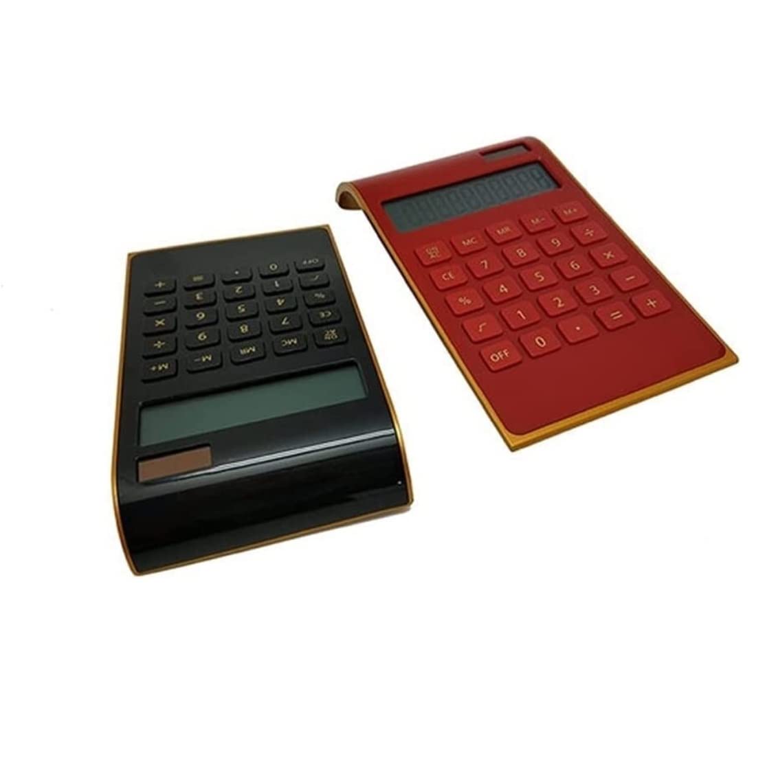 Kalkulatory Kalkulator, Elektroniczny Kalkulator Z 10-cyfrowym Dużym Wyświetlaczem Bateria Słoneczna Wyświetlacz LCD Piękne Biuro Przybory Szkolne(Rot)