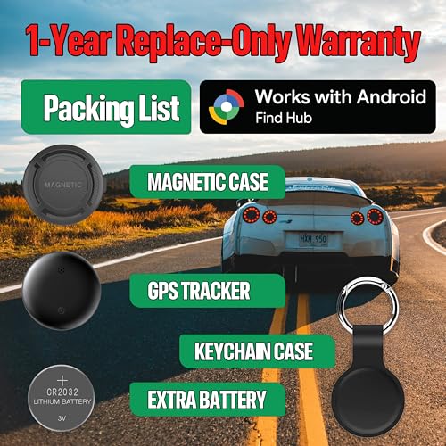 Image of Magnetic Hidden GPS Tracker for Vehicles - 365 Days Battery Life, No Subscription, Car Tracker Device Hidden (Android Tracker)
