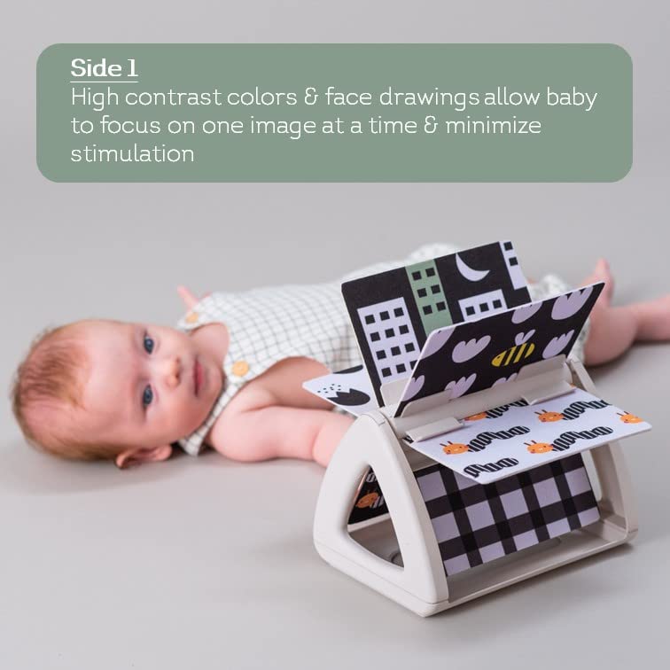 Taf Toys Baby Tummy Time Kit - High Contrast Book, Support Pillow