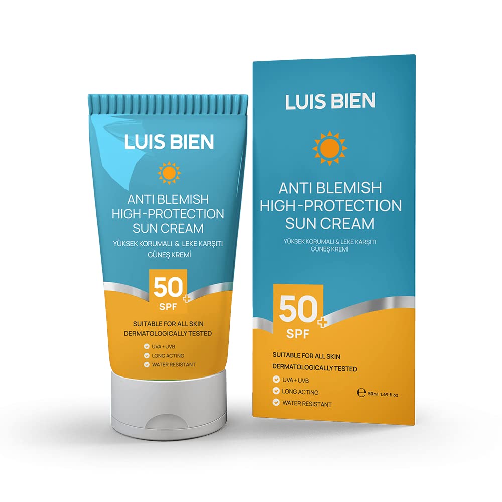 Luis Bien Güneş Koruma Kremi Yüksek Koruma SPF 50+, Leke Karşıtı,Tüm Ciltler İçin Yüksek Korumalı,Nemlendirici Güneş Kremi 50 ML 1 Paket (1x50 ML)