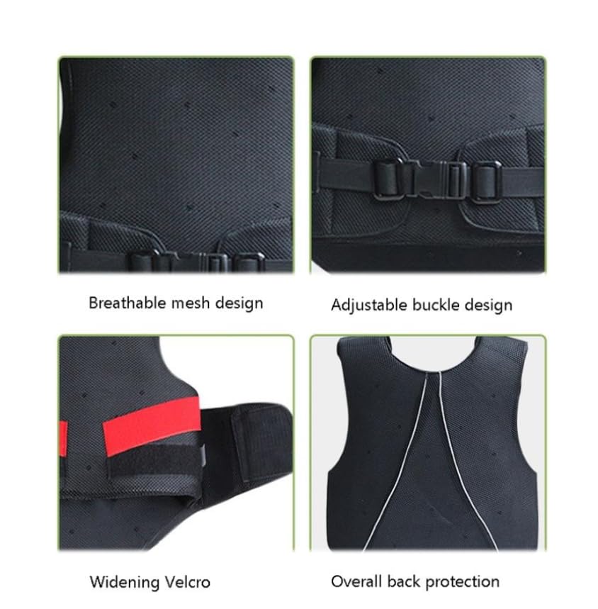 Protector Corporal Equitación, Chaleco Protector Ecuestre Negro, Varios tamaños(L(Suitable for Height 170-185cm))