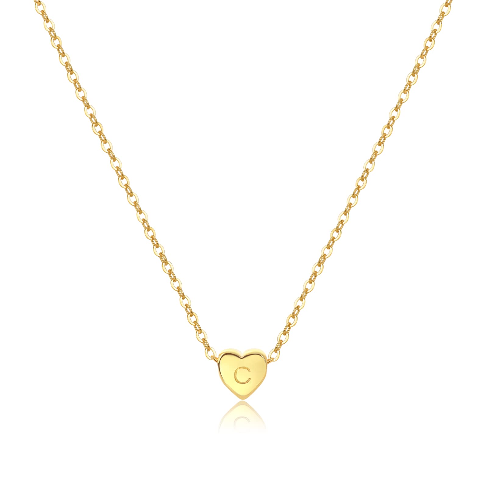 Tiny Gold Heart Choker Necklace,Dainty Cute Initial Heart Pendant Necklace,Rose Necklace,Layered Heart Necklaces for Women,Christmas Gift