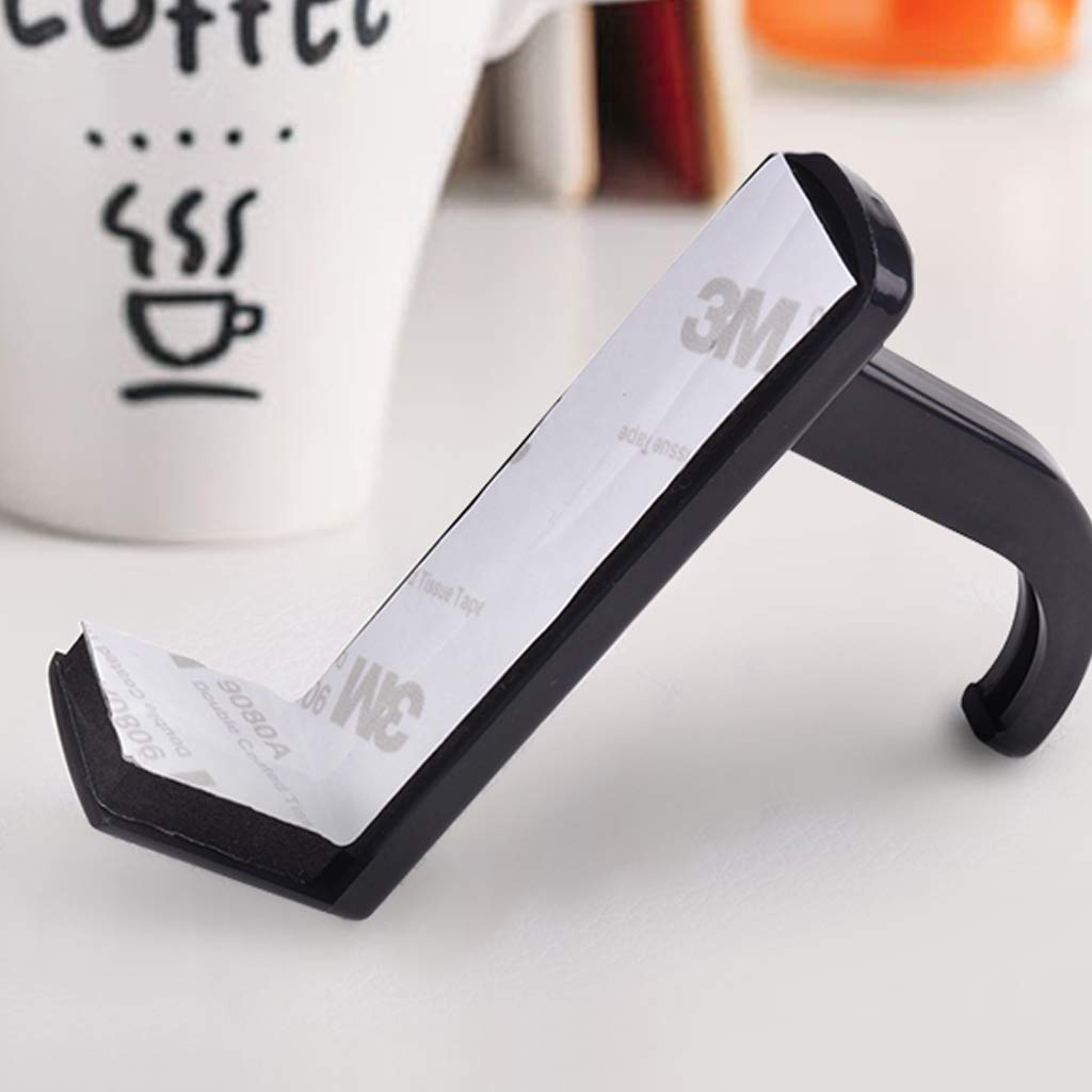 Supporto Cuffie Da Parete LIUJZZJ - 4 Pezzi, Nero, In Plastica, Per Organizzare Scrivania - Foto 5