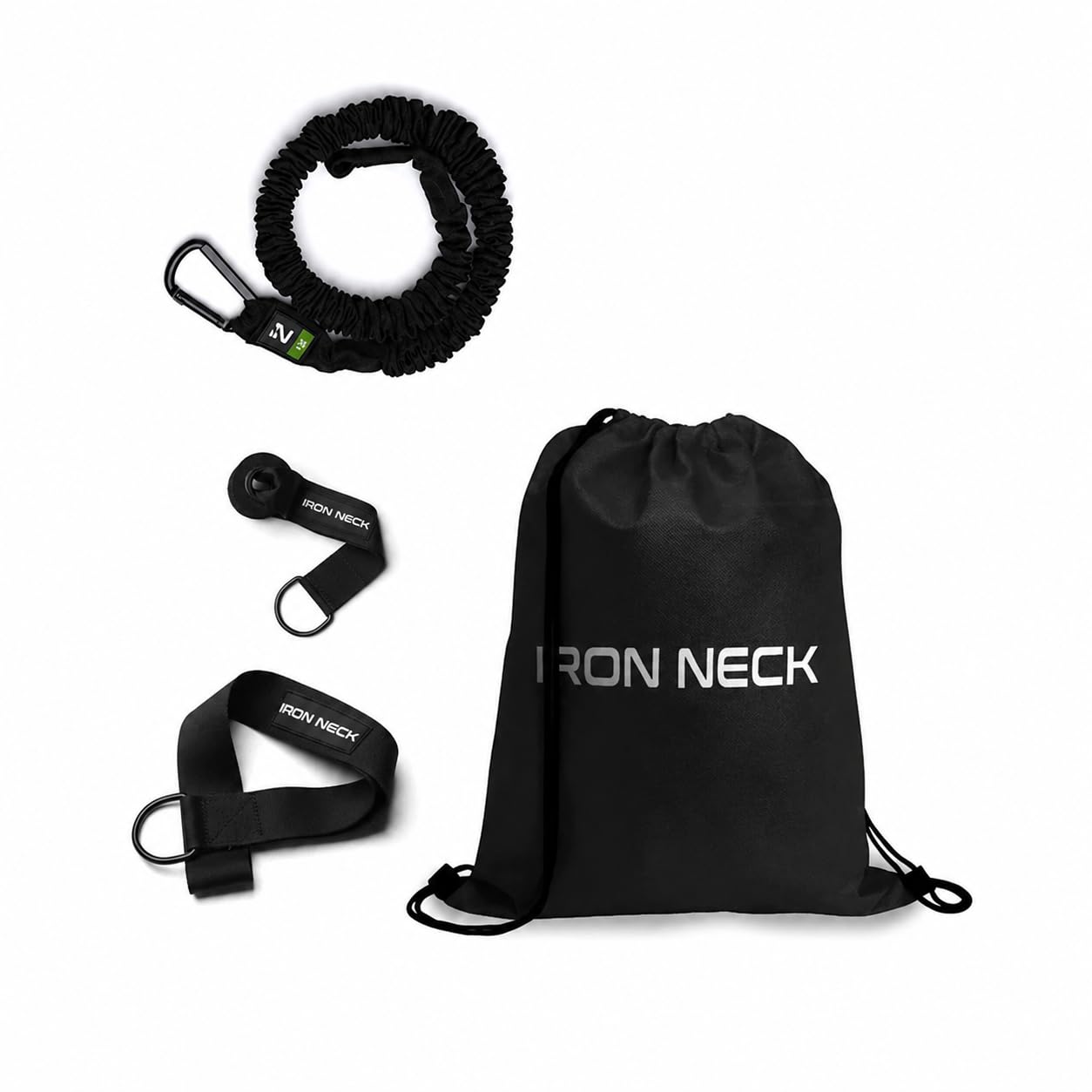 Iron Neck Widerstandsbänder, schweres Set, 15,9 kg Band, Anker und Tasche | Inklusive 15,9 kg Widerstandsband, Türanker, Cinch-Anker & Tasche, Nackentrainer & Stärker für Zuhause & Fitnessstudio
