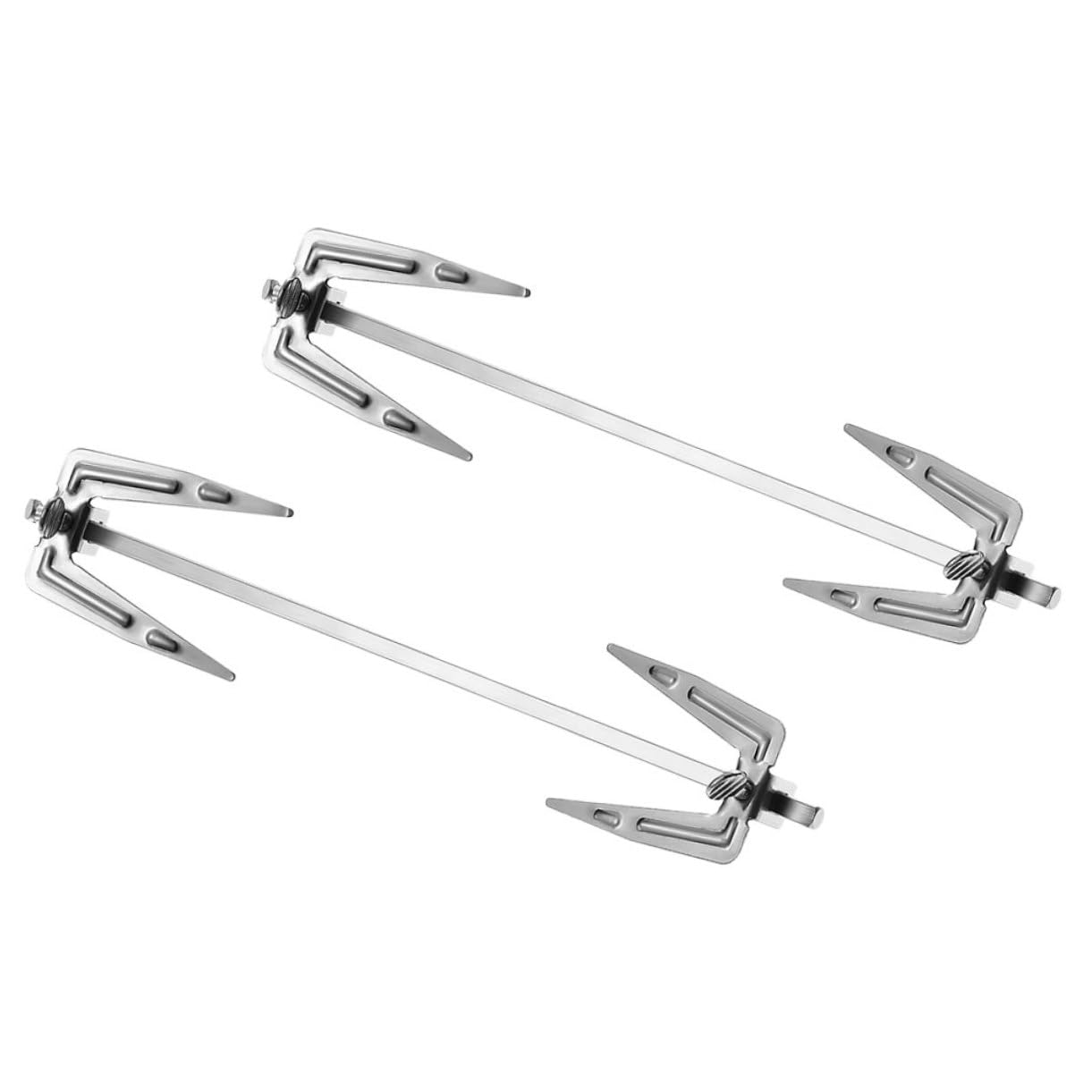 FUNOMOCYA 2pcs Stainless Steel Rotating Roast Chicken Forks for Oven Easy Insertion Removal for Grilling Bbq Essential Kitchen Supply for Roast Chicken Lovers