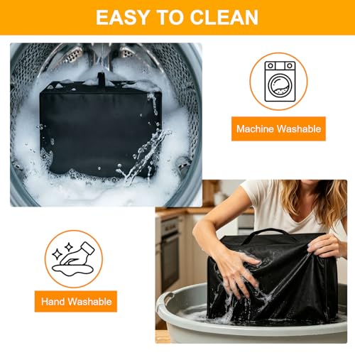 Image of Air Fryer Cover For Chefman 8 QT TurboFry Touch Air Fryer XL 13.78 inchX11.02 inchX13.39 inch, Heat Resistant Waterproof Dust Proof Kitchen Appliance Covers Reusable Airfryer Chefman 8 Qt Cover