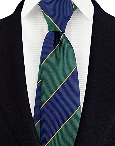 Image of Elfeves Men's Modern Striped Patterned Formal Ties College Daily Woven Neckties