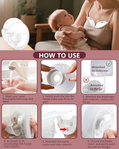 Image of Two M5 24mm Full Set Collector Cup Only Compatible with Momcozy M5 and 10pcs 13 /15 /17 /19 /21mm Flange Inserts, Including Inserts*10, 24mm Flange*2, Collector*2, Duckbill Valve*2,Diaphragm*2