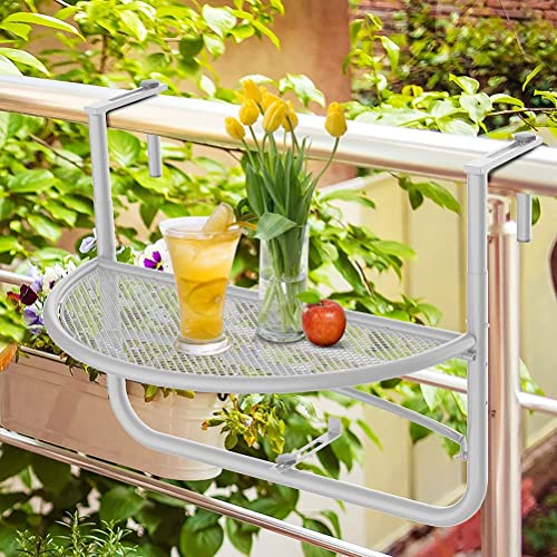 Table suspendue de balcon en fer table pliante réglable pour pont