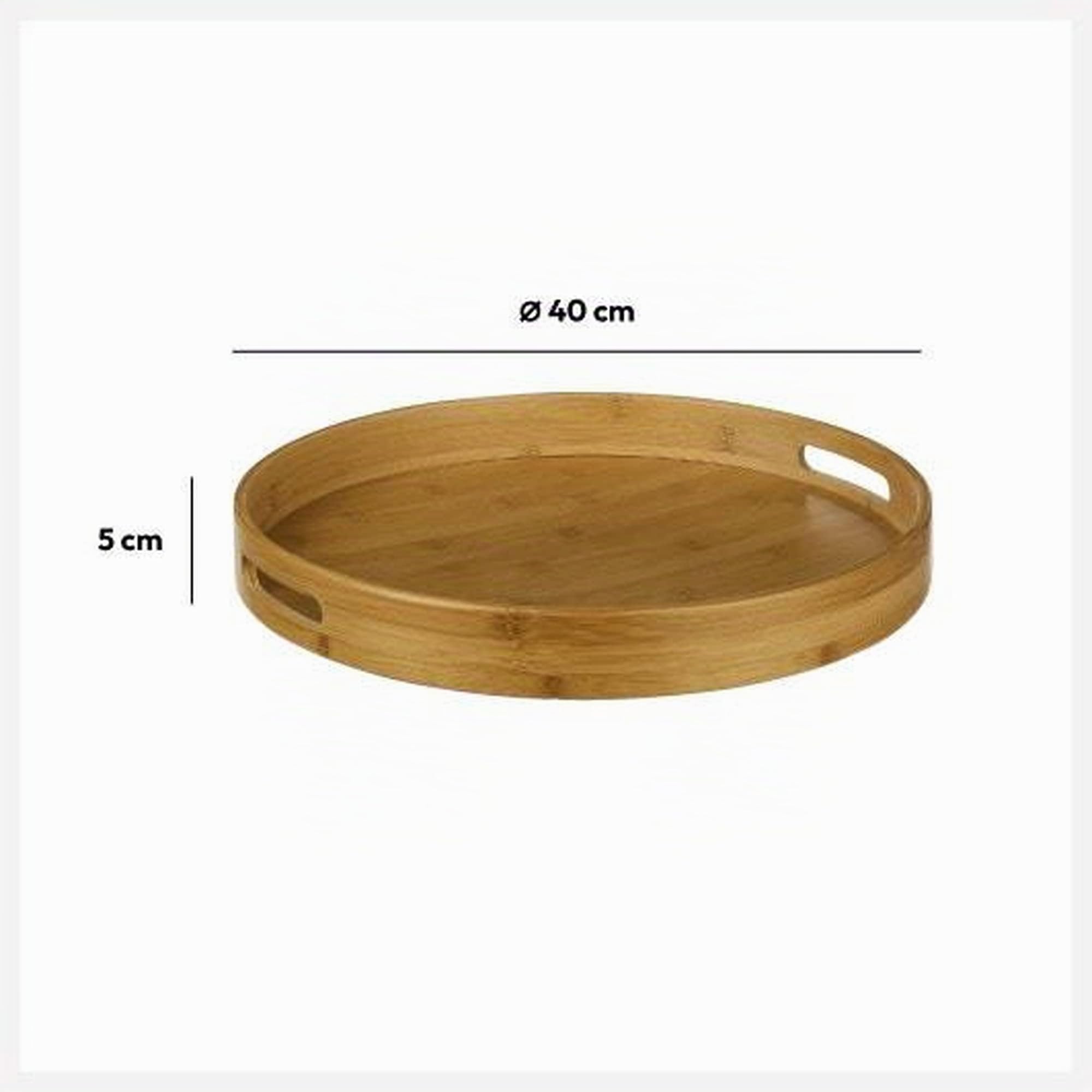 5five - vassoio rotondo in bambù 40 cm