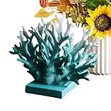 Generico Decoración de coral artificial – Escultura decorativa realista de resina de coral artificial, estatua artificial para decoración de mesa | para entrada, bodega, baño, librería o estante