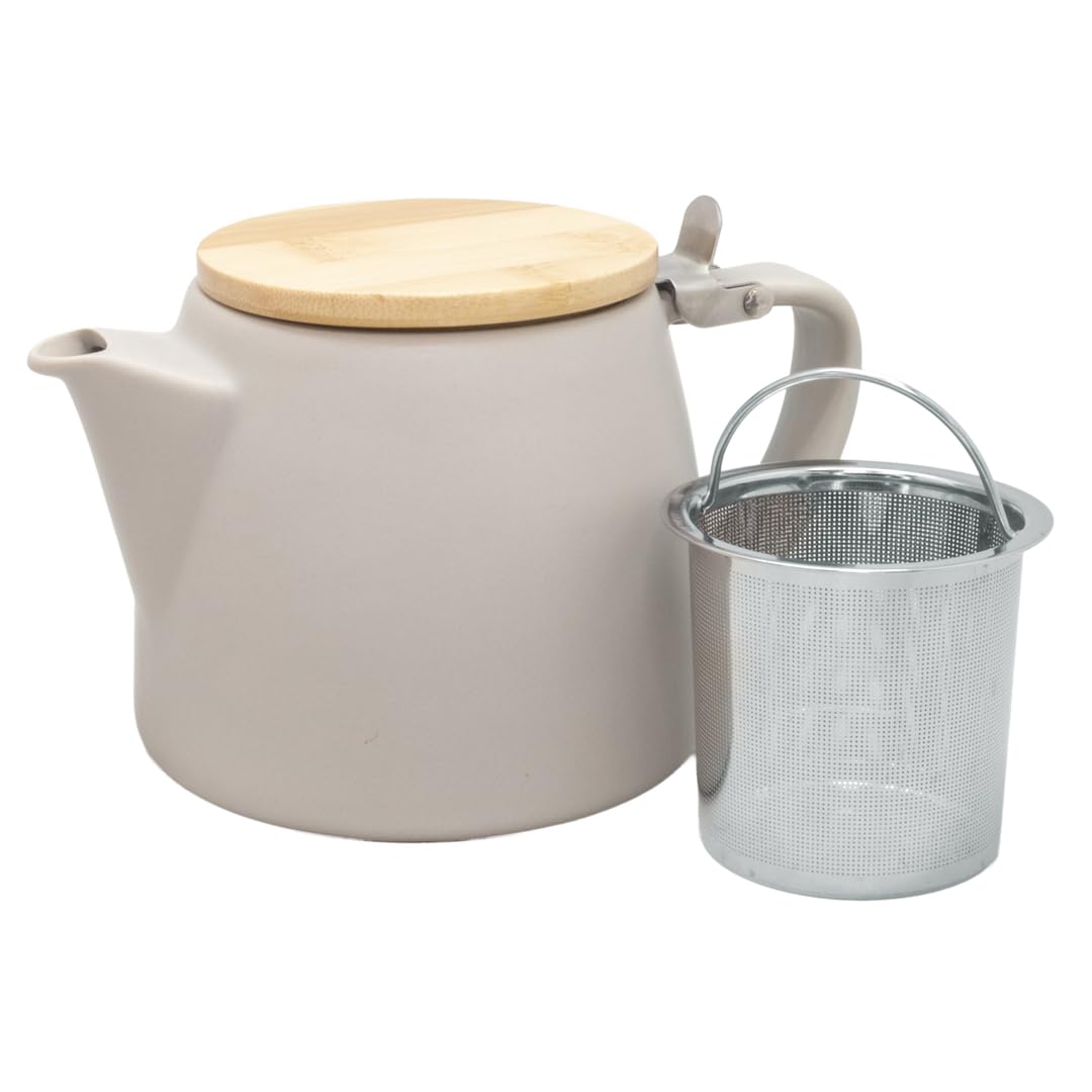 Théière en porcelaine sans résidus Nerthus FIH 1613 avec filtre en acier inoxydable amovible de 500 ml