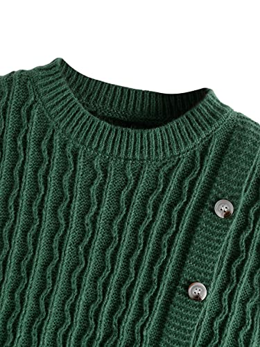 SweatyRocks Women's Casual Sleeveless Round Neck Tank Top Button Front Knit Sweater Vest3