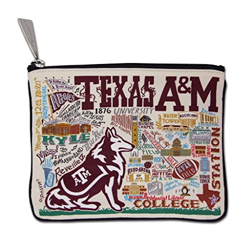 Catstudio Zipper Pouch, Texas A&M University Travel Toiletry Bag, 5 x 7, Ideal Makeup Bag, Dog Treat Pouch, or Purse to Organize Supplies for Grads & Alumni