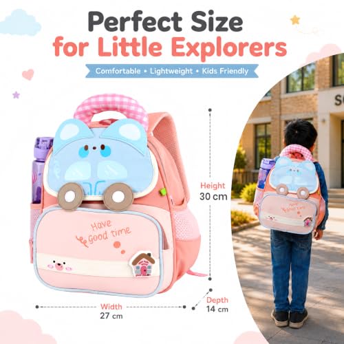 Image of Storite Kids Backpack for Boys & Girls 8L (3-6 Years) | Cute Crab Design Lightweight Toddler School Bag | Nursery & Preschool Cartoon Backpack with Front Pocket