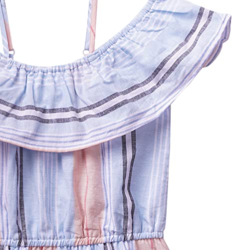 Image of Max Girl's Cotton Flax Wrap Knee-Length Dress