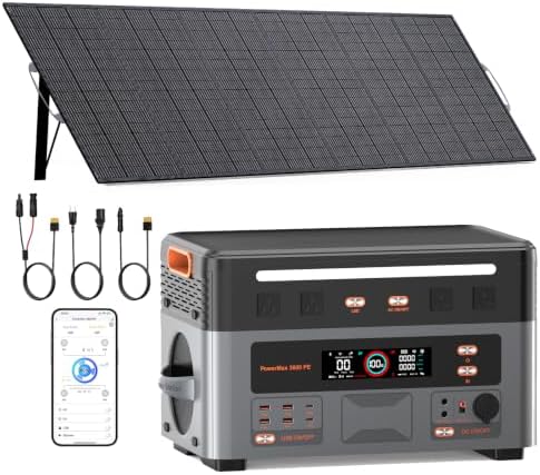 3600W Generador Solar con Panel 500W, 2016Wh Estación de Energia ...